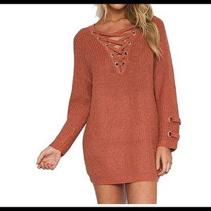 Women’s lace up sweater